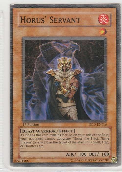 Yu-Gi-Oh! - Horus` Servant - Soul of the Duelist (SOD-EN016) - Common- 1st Edition