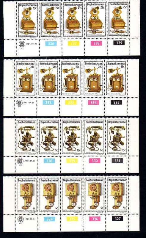 Bophuthatswana 1981/07/31 History of the Telephone Control Block Set