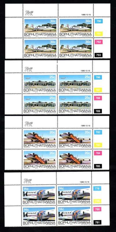 Bophuthatswana 1986/10/16 BOP Airways Control Block Set