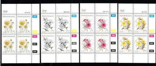 Bophuthatswana 1987/04/23 Wild Flowers of Bophuthatswana Control Block Set