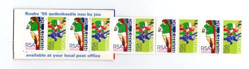 RSA 1995 Standard Postage Booklet - Rugby `95