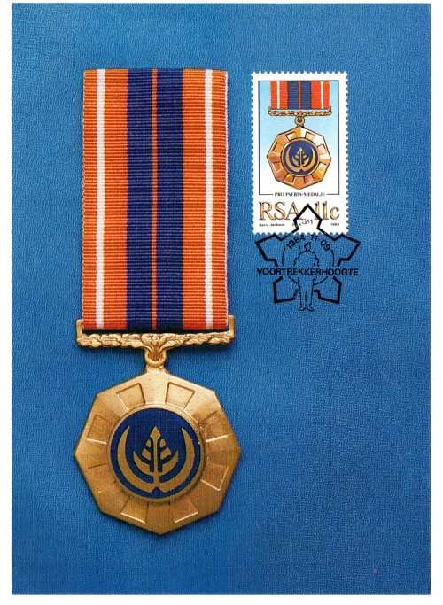 1984 RSA  Military Decorations Postcard Set