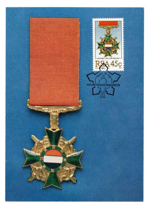 1984 RSA  Military Decorations Postcard Set