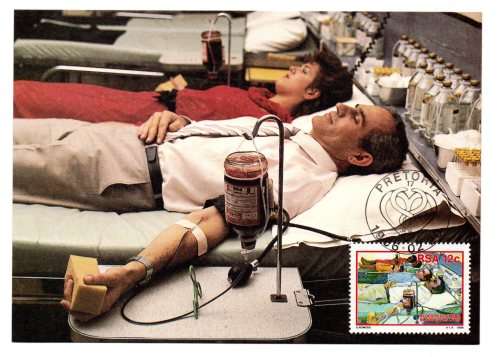 1986 RSA  Donate Blood Postcard Set