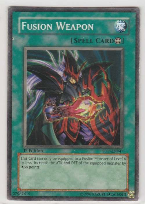 Yu-Gi-Oh! - Fusion Weapon - Soul of the Duel - Soul of the Duelist (SOD-EN031) - Short Print - 1st E