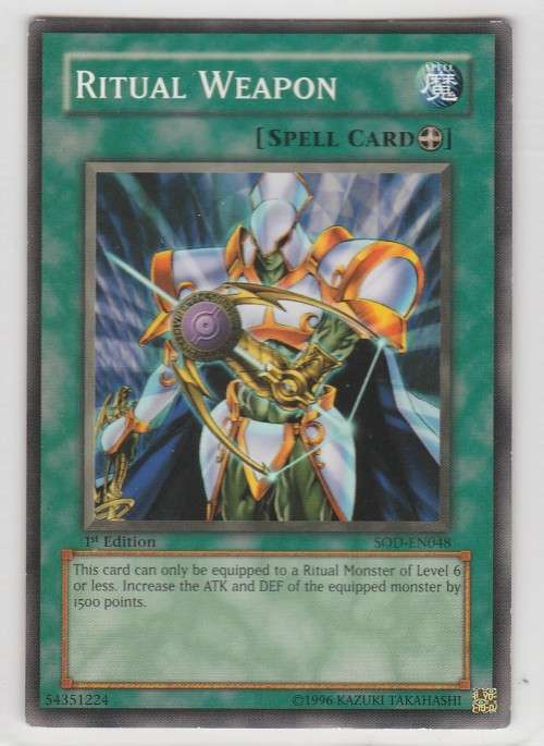 Yu-Gi-Oh! - Ritual Weapon - Soul of the Duelist (SOD-EN048) - Common- 1st Edition