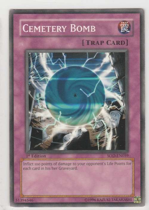 Yu-Gi-Oh! - Cemetery Bomb - Soul of the Duelist (SOD-EN059) - Common- 1st Edition