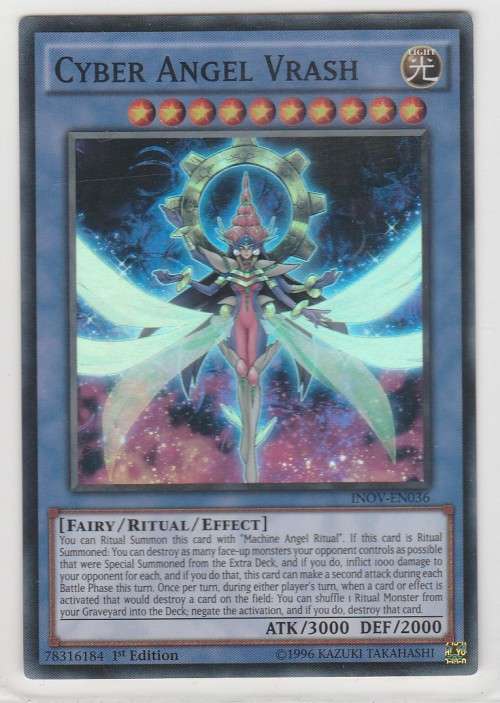 Yu-Gi-Oh! - Cyber Angel Vrash - Invasion: Vengeance (INOV-EN036) - Super Rare - 1st Edition
