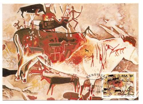 1987 RSA Rock Paintings Postcard Set