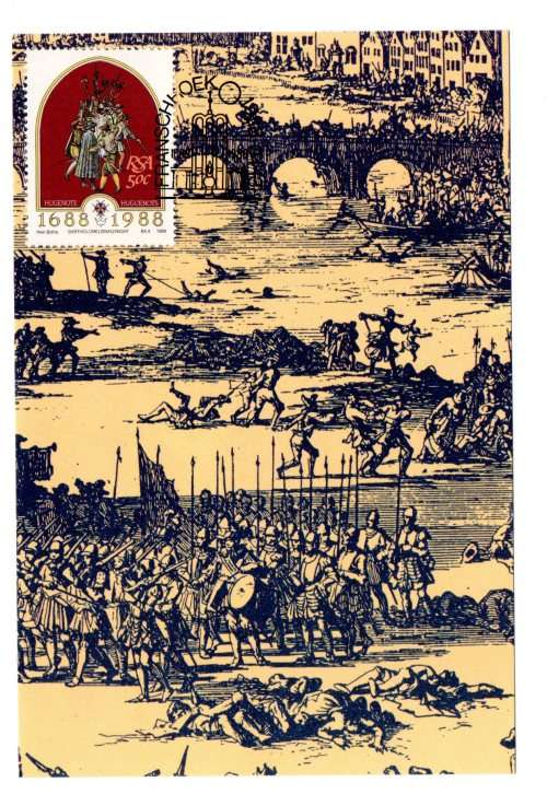 1988 RSA 300th Anniversary of Arrival first French Huguenots at the Cape Postcard Set