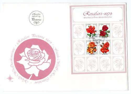 1979 RSA Fourth World Rose Convention FDC S4