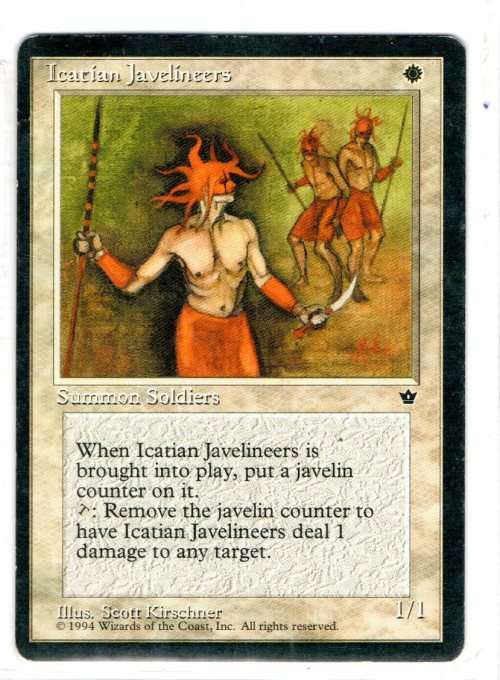 Magic The  Gathering 1994 - Icatian Javelineers - Common - Fallen Empires