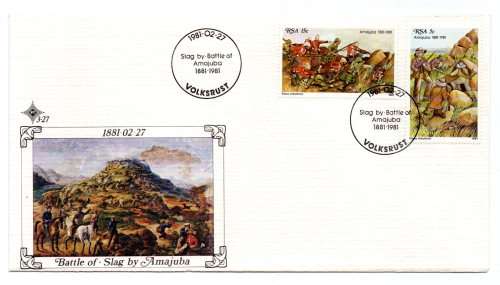 1981 RSA The Battle of Amajuba Sunday 27 February 1881 FDC 3.27