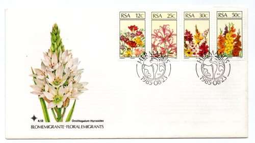 1985 RSA Flower Emigrants of South Africa FDC 4.13