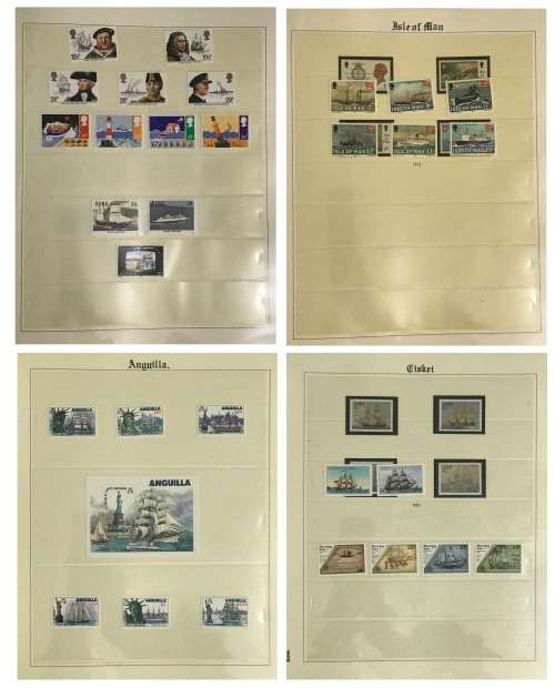 Ships Thematic Collection - (SG Thematic Catalogue 1989/SAFE Dual 14 Ring Slide-in Album/Stamps)