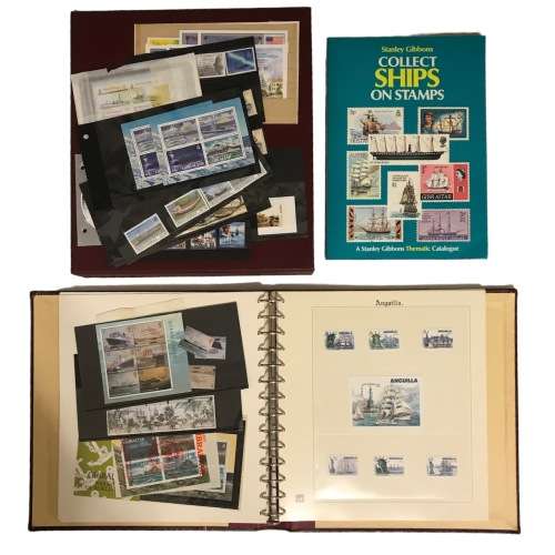 Ships Thematic Collection - (SG Thematic Catalogue 1989/SAFE Dual 14 Ring Slide-in Album/Stamps)