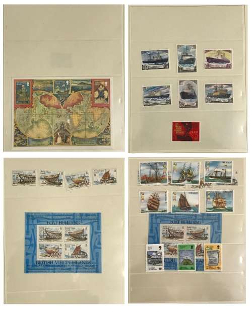 Ships Thematic Collection - (SG Thematic Catalogue 1989/SAFE Dual 14 Ring Slide-in Album/Stamps)