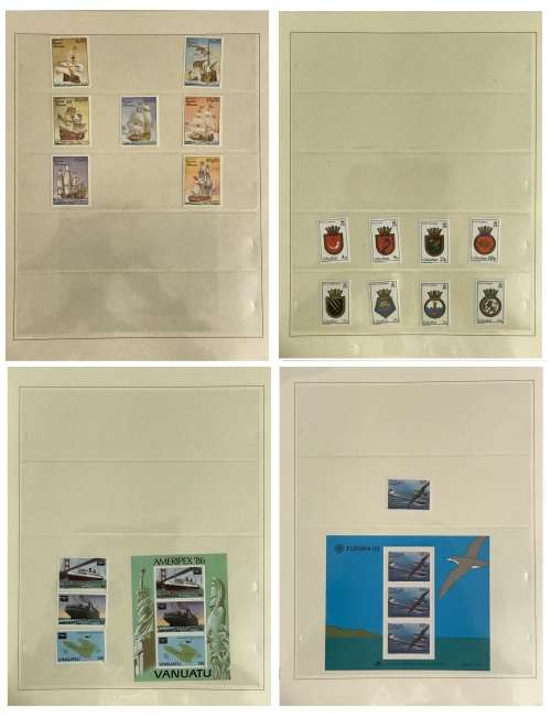 Ships Thematic Collection - (SG Thematic Catalogue 1989/SAFE Dual 14 Ring Slide-in Album/Stamps)