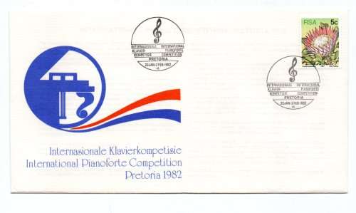 1982 RSA International Painoforte Competition Commemorative Cover