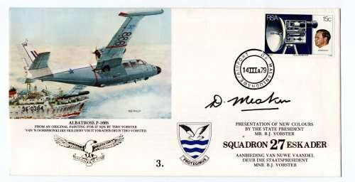 1979 RSA SA Airforce (SAAF) 27 Squadron # 330/10 000 Commemorative Cover *Signed D Meakin