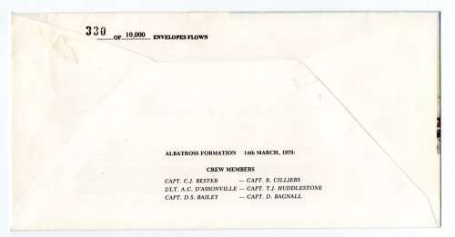 1979 RSA SA Airforce (SAAF) 27 Squadron # 330/10 000 Commemorative Cover *Signed D Meakin