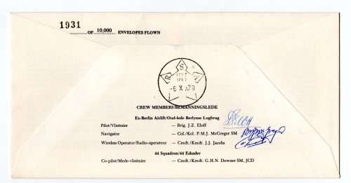 1979 RSA SA Airforce (SAAF) 30th Anniversary Berlin Airlift # 1931/10 000 Commemorative Cover *Signe