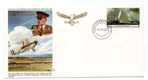 1981 RSA SA Air Force (SAAF) 50th Anniversary Westland Wapiti Commemorative Cover # 7