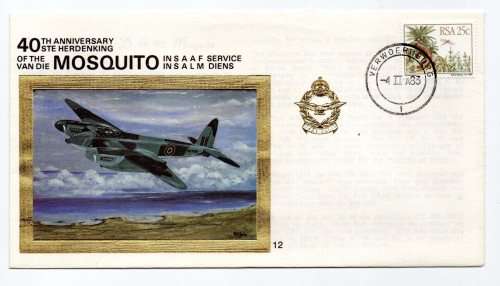 1983 RSA SA Air Force (SAAF) 40th Anniversary of the Mosquito #8257/10 000 Commemorative Cover # 12