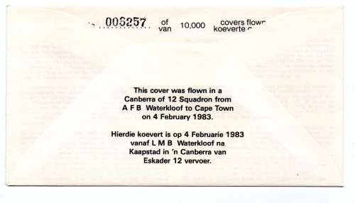 1983 RSA SA Air Force (SAAF) 40th Anniversary of the Mosquito #8257/10 000 Commemorative Cover # 12