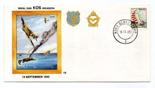 1983 RSA SA Air Force (SAAF) 7 Squadron in the Invasion of Kos # 6722/10 000 Commemorative Cover # 1