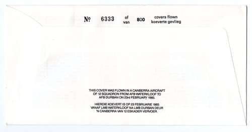 1985 RSA SA Air Force (SAAF) Edwin Swales VC, DFC # 6333/800 Commemorative Cover # 19