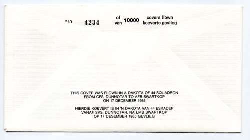 1985 RSA SA Air Force (SAAF) Dakota 50 Golden Years #4234 /10 000 Commemorative Cover # 23