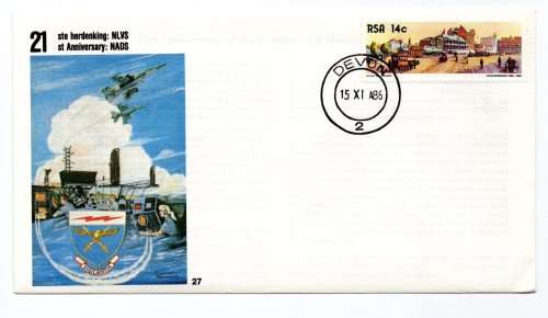 1986 RSA SA Air Force (SAAF) 21st Anniversary: NADS # 6272 /7 000 Commemorative Cover # 27