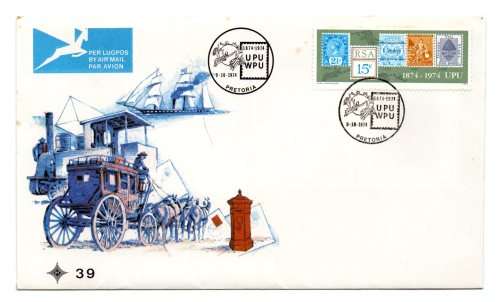 1974 RSA Centenary of the Universal Postal Union FDC 39