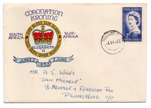 1953 RSA Coronation 2 June 1953 Commemorative Cover