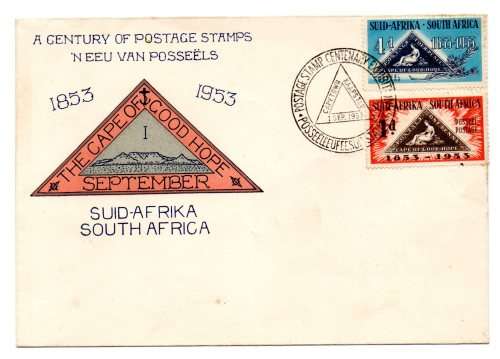 1953 RSA A Century of Postage Stamps Commemorative Cover