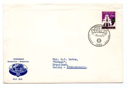 1970 RSA GONDWANA Symposium Commemorative Cover