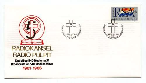 1986 RSA Radio Pulpit Commemorative Cover
