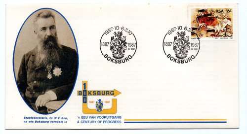 1987 RSA Boksburg A Century of Progress Commemorative Cover