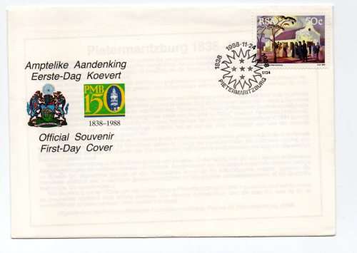 1988 RSA Pietermaritzburg 1839-1988 Commemorative Cover