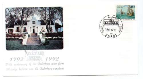 1992 RSA 200th Anniversary of the Nederburg Wine Farm Commemorative Cover