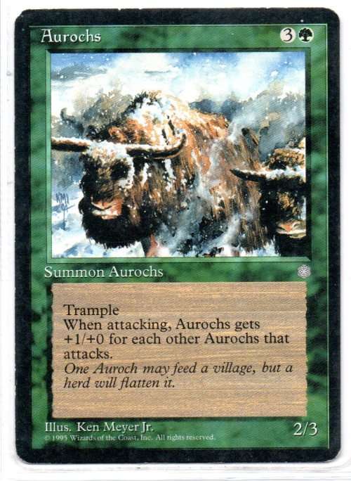 Magic The  Gathering 1995 - Aurochs - Common - Ice Age