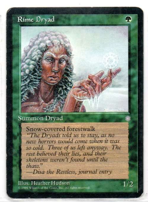 Magic The  Gathering 1995 - Rime Dryad - Common - Ice Age