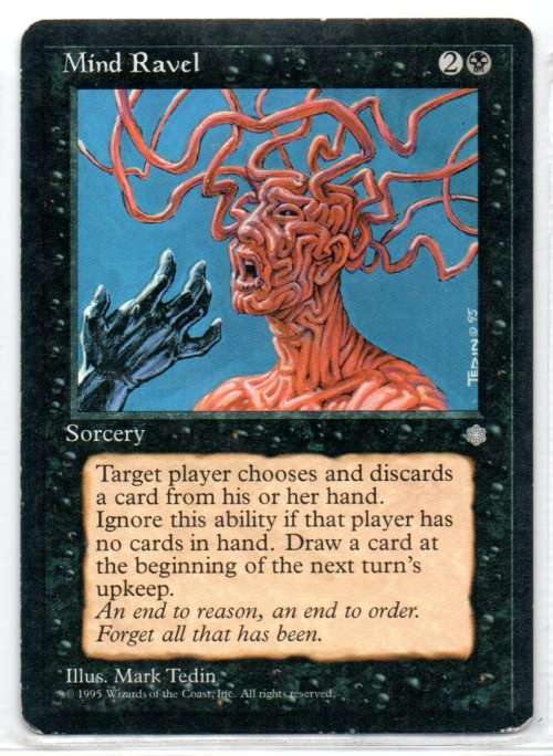 Magic The  Gathering 1995 -Mind Ravel - Common - Ice Age