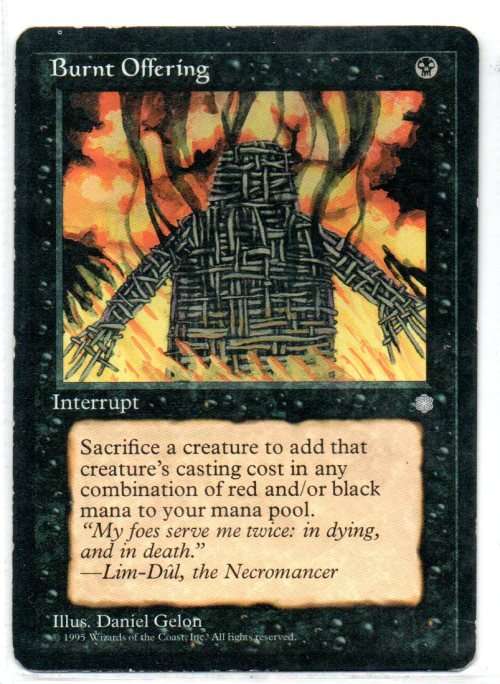 Magic The  Gathering 1995 - Burnt Offering - Common - Ice Age