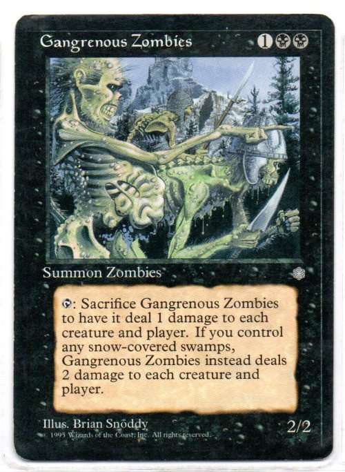 Magic The  Gathering 1995 - Gangrenous Zombies - Common - Ice Age