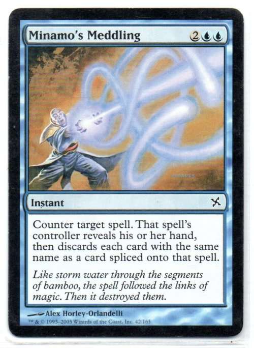Magic The Gathering 1993 - 2005 - Minamo`s Meddling - Common - Betrayers of Kamigawa