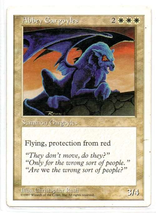 Magic The Gathering 1997 - Abbey Gargoyles - Common - 5th Edition