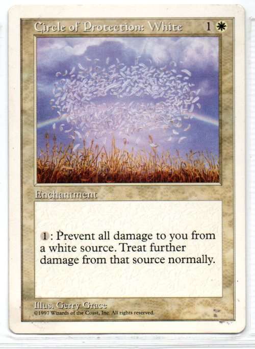 Magic The Gathering 1997 - Circle of Protection: White - Common - 5th Edition