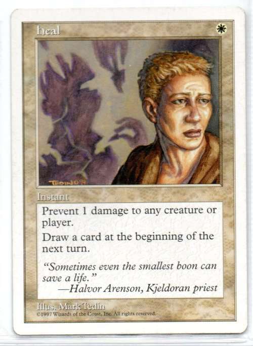 Magic The Gathering 1997 - Heal - Common - 5th Edition